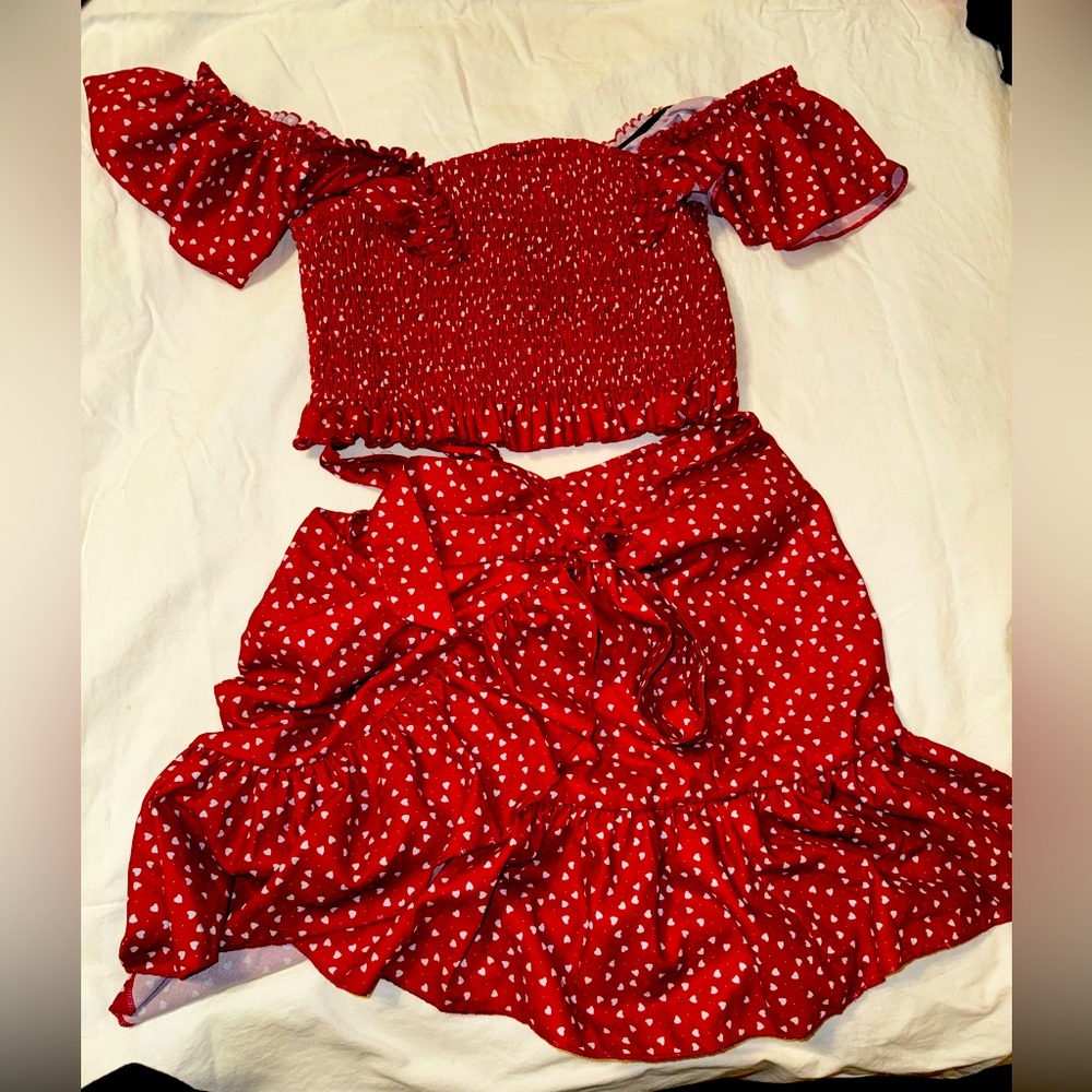 Skirt top set